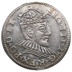 City of Riga under Polish rule, AR 3 Groszy / Trojak 1590 - Sigismund III Vasa (1587-1632)