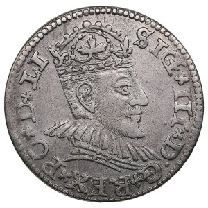 City of Riga under Polish rule, AR 3 Groszy / Trojak 1590 - Sigismund III Vasa (1587-1632)