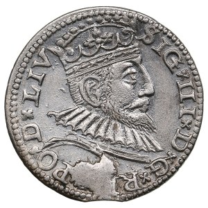 City of Riga under Polish rule, AR 3 Groszy / Trojak 1591 - Sigismund III Vasa (1587-1632)