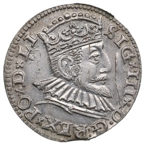 City of Riga under Polish rule, AR 3 Groszy / Trojak 1592 - Sigismund III Vasa (1587-1632)