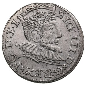 City of Riga under Polish rule, AR 3 Groszy / Trojak 1592 - Sigismund III Vasa (1587-1632)