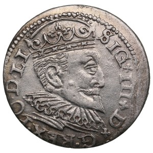 City of Riga under Polish rule, AR 3 Groszy / Trojak 1595 - Sigismund III Vasa (1587-1632)