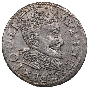 City of Riga under Polish rule, AR 3 Groszy / Trojak 1595 - Sigismund III Vasa (1587-1632)