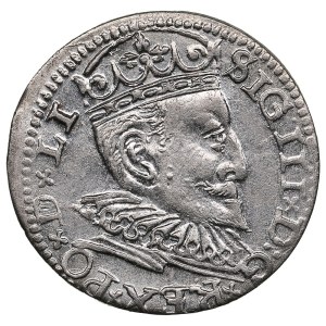 City of Riga under Polish rule, AR 3 Groszy / Trojak 1595 - Sigismund III Vasa (1587-1632)