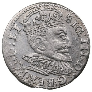 City of Riga under Polish rule, AR 3 Groszy / Trojak 1595 - Sigismund III Vasa (1587-1632)