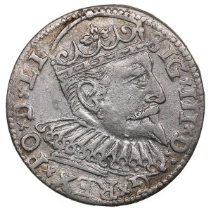 City of Riga under Polish rule, AR 3 Groszy / Trojak 1599 - Sigismund III Vasa (1587-1632)