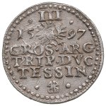 Silesia, Duchy of Teschen (Cieszyn) 3 Gröscher 1597 - Adam Wacław (1579-1617)