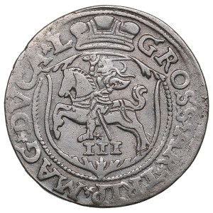 Lithuania, Grand Duchy (Vilnius) AR 3 Groszy / Trojak 1563 - Sigismund II Augustus (1544-1572)