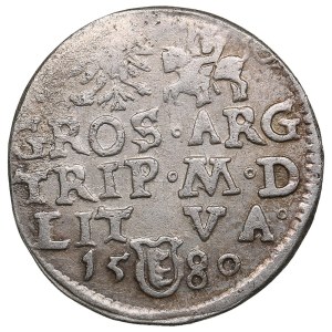 Polish-Lithuanian Commonwealth (Vilnius) AR 3 Groszy / Trojak 1580 - Stefan Batory (1576-1586)