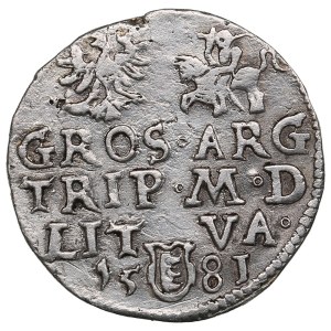 Polish-Lithuanian Commonwealth (Vilnius) AR 3 Groszy / Trojak 1581 - Stefan Batory (1576-1586)