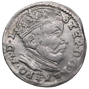 Polish-Lithuanian Commonwealth (Vilnius) AR 3 Groszy / Trojak 1585 - Stefan Batory (1576-1586)