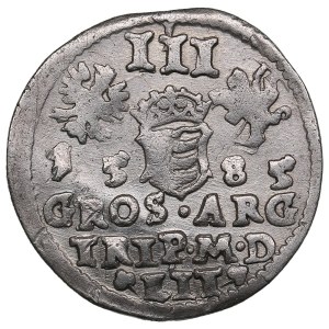 Polish-Lithuanian Commonwealth (Vilnius) AR 3 Groszy / Trojak 1585 - Stefan Batory (1576-1586)