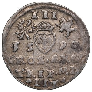 Polish-Lithuanian Commonwealth (Vilnius) AR 3 Groszy / Trojak 1590 - Sigismund III Vasa (1587-1632)
