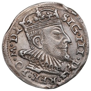 Polish-Lithuanian Commonwealth (Vilnius) AR 3 Groszy / Trojak 1593 - Sigismund III Vasa (1587-1632)