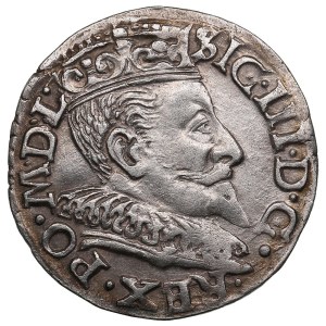 Polish-Lithuanian Commonwealth (Vilnius) AR 3 Groszy / Trojak 1593 - Sigismund III Vasa (1587-1632)