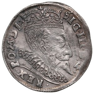Polish-Lithuanian Commonwealth (Vilnius) AR 3 Groszy / Trojak 1595 - Sigismund III Vasa (1587-1632)