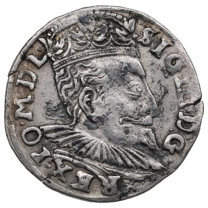 Polish-Lithuanian Commonwealth (Vilnius) AR 3 Groszy / Trojak 1596 - Sigismund III Vasa (1587-1632)