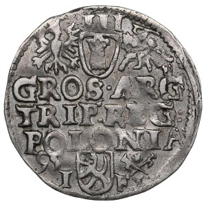 Polish-Lithuanian Commonwealth (Wschowa) AR 3 Groszy / Trojak 1595 - Sigismund III Vasa (1587-1632)