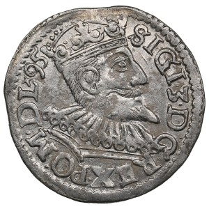 Polish-Lithuanian Commonwealth (Wschowa) AR 3 Groszy / Trojak 1595 - Sigismund III Vasa (1587-1632)