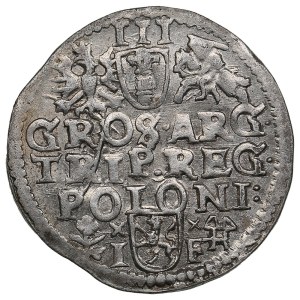 Polish-Lithuanian Commonwealth (Wschowa) AR 3 Groszy / Trojak 1595 - Sigismund III Vasa (1587-1632)