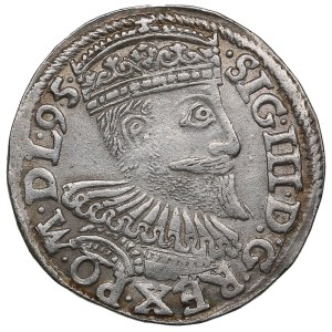 Polish-Lithuanian Commonwealth (Wschowa) AR 3 Groszy / Trojak 1595 - Sigismund III Vasa (1587-1632)