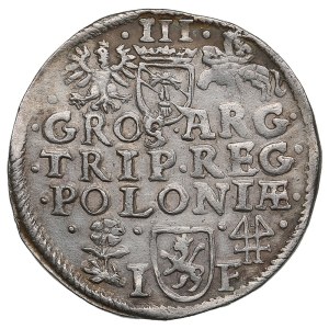 Polish-Lithuanian Commonwealth (Wschowa) AR 3 Groszy / Trojak 1595 - Sigismund III Vasa (1587-1632)