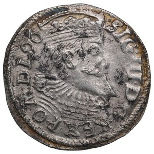 Polish-Lithuanian Commonwealth (Wschowa) AR 3 Groszy / Trojak 1596 - Sigismund III Vasa (1587-1632)