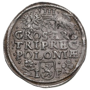 Polish-Lithuanian Commonwealth (Wschowa) AR 3 Groszy / Trojak 1596 - Sigismund III Vasa (1587-1632)