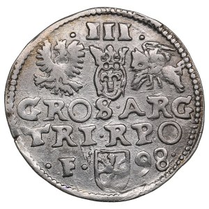 Polish-Lithuanian Commonwealth (Wschowa) AR 3 Groszy / Trojak 1598 - Sigismund III Vasa (1587-1632)