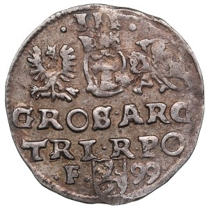 Polish-Lithuanian Commonwealth (Wschowa) AR 3 Groszy / Trojak 1599 - Sigismund III Vasa (1587-1632)