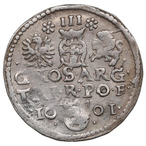 Polish-Lithuanian Commonwealth (Wschowa) AR 3 Groszy / Trojak 1601 - Sigismund III Vasa (1587-1632)