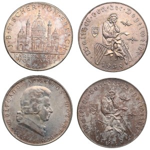 Austria (Vienna) 2 Schillings 1930, 1931, 1937 (4)