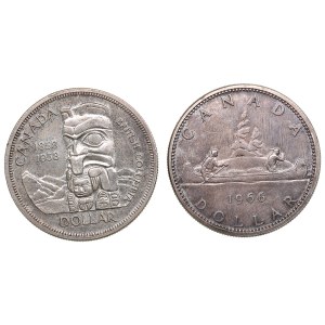 Canada (Ottawa) 1 Dollar 1958, 1966 - Elizabeth II (1952-2022) (2)