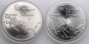 Canada (Ottawa) 10 Dollars 1973, 1976 - Elizabeth II (1952-2022) - Montreal Olympics (2)