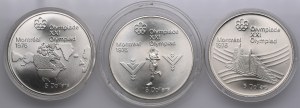 Canada (Ottawa) 5 Dollars 1973, 1975, 1976 - Elizabeth II (1952-2022) - Montreal Olympics (3)