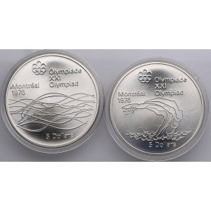 Canada (Ottawa) 5 Dollars 1975 - Elizabeth II (1952-2022) - Montreal Olympics (2)