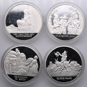 Group of Denmark Silver Medals 2005 - 200th Anniversary Jubilee of Hans Christian Andersen (1805-1875) (4)