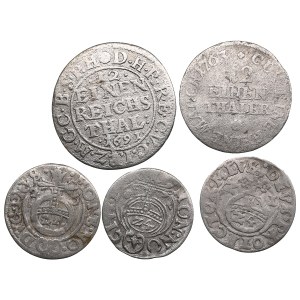 Group of European silver coins 17th-18th centuries (5)