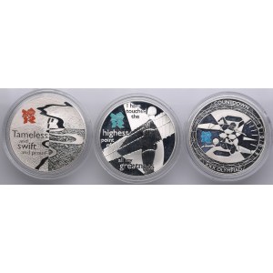 United Kingdom (Royal Mint, Llantrisant) 5 Pounds 2009, 2010 - Elizabeth II (1952-2022) - London Olympics (3)