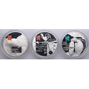 United Kingdom (Royal Mint, Llantrisant) 5 Pounds 2009, 2010 - Elizabeth II (1952-2022) - London Olympics (3)