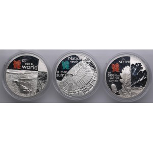 United Kingdom (Royal Mint, Llantrisant) 5 Pounds 2009, 2010 - Elizabeth II (1952-2022) - London Olympics (3)
