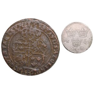 Coins of Sweden of 17th century (2)