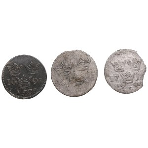 Sweden 1 Öre 1674-1710 (3)
