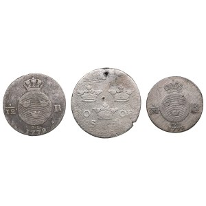 Coins of Sweden 1740, 1778 (3)
