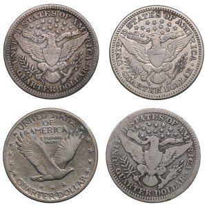 USA 1/4 Dollar 1902, 1903, 1912, 1918 (4)