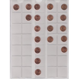 USA, group of 1 Cent 1954-59 & 2009 (19)