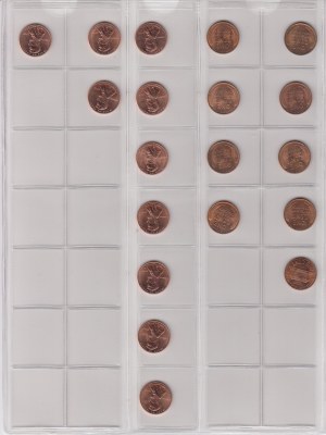 USA, group of 1 Cent 1954-59 & 2009 (19)