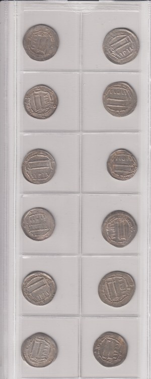 Small collection of Abbasid AR Dirhams, 778-810 AD (12)