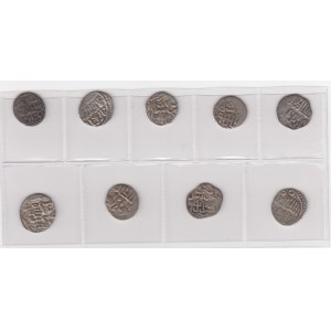 Group of Juchid, Golden Horde AR Dirham Sarai AH 737 (1), Saray al-Jadida AH (745), AH 747, AH 748 (2) (9)