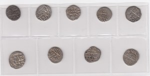 Group of Juchid, Golden Horde AR Dirham Sarai AH 737 (1), Saray al-Jadida AH (745), AH 747, AH 748 (2) (9)